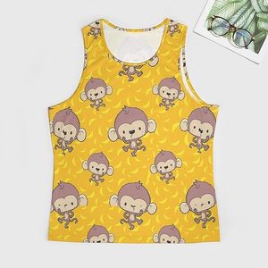 Camiseta Deportiva Personalizada para Hombre con Diseño de Plátano y Monos, 100% Algodón Transpirable, Sin Mangas, para Gimnasio y Fitness - Product Image 2
