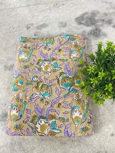 Voile fait à la main imprimé fleuri Nomex coton tissu pour filles coureurs tricotés et blocs imprimés pour robes d'enfants style indien - Product Image 5