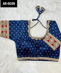 Ấn Độ dân tộc mặc nặng thêu cô dâu làm việc với latkans đẹp và nặng tinh khiết crobra lụa sẵn sàng làm áo cho phụ nữ