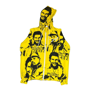 Sweat à capuche zippé personnalisé de luxe imprimé sur le dessus Sweat manches longues en polyester/coton pour l'hiver Forte demande - Product Image 2