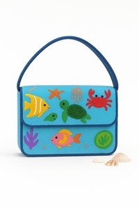 Bolso de criatura marina, bolso de océano con cuentas, bolso de mano bajo el mar, bolso de playa nupcial, monedero de tema tropical, bolso de mar colorido, - Product Image 4