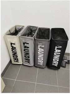 48/75L Foldable Fabric Laundry Room with Wheels Handles Narrow <strong>Corner</strong> Storage Box Oxford Cloth Organizer Bathroom Laundry <strong>Basket</strong> - Product Image 4