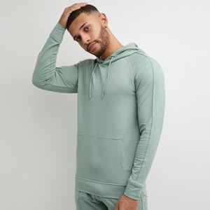 Sudadera con capucha Lisa para hombre y mujer, de algodón, con Logo personalizado, Unisex, venta al por mayor - Product Image 6