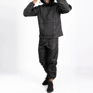 Venta al por mayor de ropa, traje cortavientos para hombre, chándales con logotipo personalizado, traje cortavientos impermeable ligero de poliéster y nailon - Product Image 3