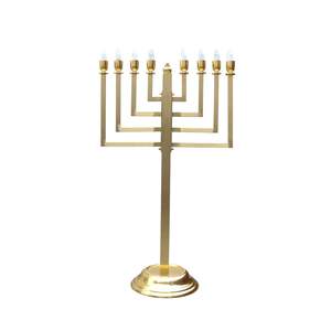 Menorah en laiton de luxe pour la maison - Décoration juive artisanale écologique pour Noël et Pâques - Product Image 4