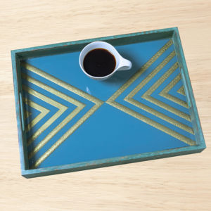 Plateau de service en bois écologique émaillé, plateau de service alimentaire - Product Image 1