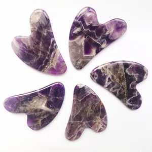 顶级石材按摩师边石身瓜沙石材自有品牌紫水晶脸瓜沙