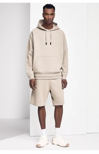 Venta al por mayor de suéter de rizo de longitud media con capucha Color sólido logotipo personalizable sudadera para hombres diseño de cremallera de invierno - Product Image 6