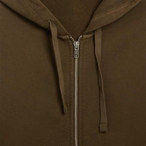 Sudadera con capucha y cremallera para hombre hecha a medida OEM con impresión de logotipo Tela de mezcla de algodón de ajuste transpirable y opciones de etiqueta privada - Product Image 2