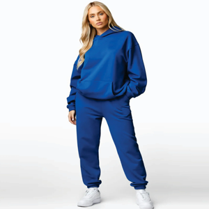 ชุดสูท2ชิ้นพร้อมฮู้ดและกางเกงกางเกงกางเกงสองชิ้นใส่โลโก้ได้ตามต้องการสำหรับเล่นกีฬาออกกำลังกายระบายอากาศได้ดี - Product Image 4