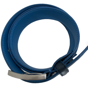 Ceinture en cuir de veau bleu avec ceinture en cuir la plus vendue bleue 2023, ceinture en cuir marron pleine fleur - Product Image 2