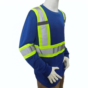 เสื้อแขนยาวแห้งเร็ว สีส้มสะท้อนแสง สำหรับคนงานก่อสร้าง พร้อมแถบสะท้อนแสงมองเห็นได้ชัดเจน - Product Image 3