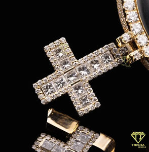 Pendentif à mémoire hip-hop glacé fait à la main personnalisé VVS Lab Grown Diamond 925 bijoux en sterling - Product Image 2