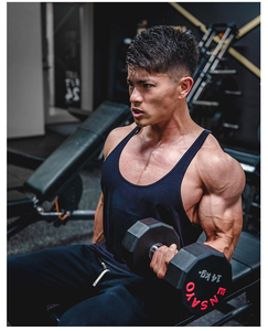 Men's Muscle Tank Top Sleeveless Fitness Bodybuilding <b>Stringer</b> <b>Vest</b> Athletic Training Wear - Product Image 4