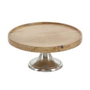 Cake Stand <b>Wood</b> and Metal Small Cake Stand Durable in High Quality Wholesale <b>Cheap</b> Price for Kitchen Bakery - Product Image 3
