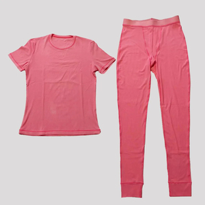 Stampa Logo personalizzato all'ingrosso vestiti per <span class=keywords><strong>la</strong></span> casa estiva due pezzi Set top Leggings 2 pezzi Set per le donne - Product Image 2