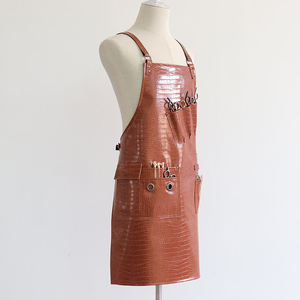 Stylish Textured PU <b>Apron</b> Stylish Waterproof Barber Kitchen <b>Garden</b> Working <b>Apron</b> - Product Image 4