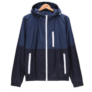 Chaqueta Cortavientos Ligera para Hombre, Estilo Casual, Primavera-Otoño 2026, Nueva Llegada, con Capucha, Cierre de Cremallera y Colores en Contraste, Prenda Exterior Económica - Product Image 3