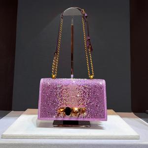 Borsa Clutch con Strass, Borsetta da Sera con Diamanti, Borsa a <span class=keywords><strong>Tracolla</strong></span> con Teschio, Catena alla Moda, <span class=keywords><strong>Piccola</strong></span> Borsa Quadrata a <span class=keywords><strong>Tracolla</strong></span> - Product Image 1