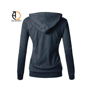 เสื้อฮู้ดแขนยาวสำหรับผู้หญิงผ้าฝ้ายออกแบบได้ตามต้องการระบายอากาศมีซิปไซส์ใหญ่ - Product Image 2