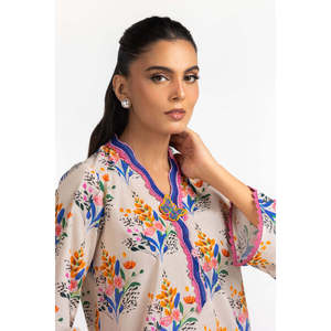 ชุดเซ็ตผ้าเครปพิมพ์ลายโบฮีเมียน รุ่น IPST-77471 ผ้าแคมบริก ชุดสองชิ้นสำหรับฤดูใบไม้ผลิ/ฤดูร้อน ความยาวสามส่วน สั่งซื้อ 2 ชิ้น - Product Image 5