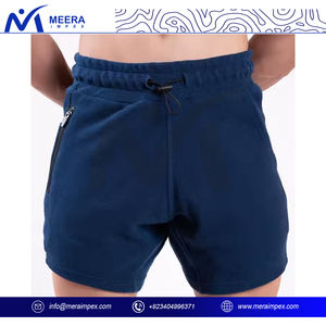 Pantalones cortos deportivos de verano azul liso para hombre, pantalones cortos holgados de entrenamiento físico de secado rápido, transpirables y ligeros - Product Image 5