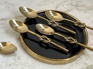 Ensemble de couverts à poignée avec nœud élégant, parfait pour les repas de mariage, les fêtes de cuisine et la vaisselle de restaurant - Product Image 6