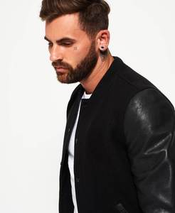 Chaqueta de Béisbol Personalizada de Último Diseño para Hombre, Talla Grande, Chaqueta Universitaria de Invierno con Ribete de Lana, Tejida 100% Lana, Estilo Vintage - Product Image 4