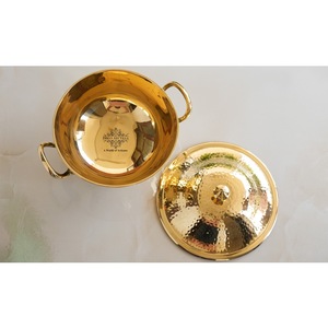 IndianArtVilla Pot design martelé en laiton pur avec finition antique-Vaisselle pour le stockage et le service - Product Image 2