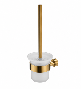 Conjunto de Acessórios para Banheiro em Aço Inoxidável Dourado: Suporte para Escova Sanitária, Suporte para Copo, Montagem em Parede, Moderno e Minimalista para Banheiro Externo - Product Image 3