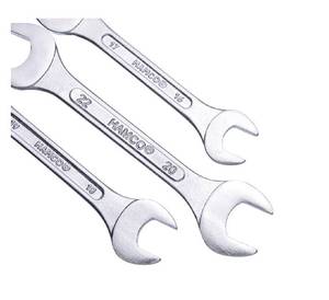 2025 OEM Custom Made Double Open Ended Jaw Spanner Argent Mat Fini Acier au carbone Métal Système de mesure métrique pour le bricolage - Product Image 1