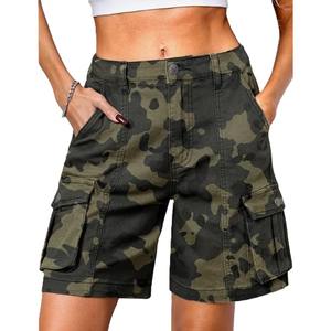 2025 dernier Style femmes motif chaud taille haute genou longueur Bermuda Shorts été décontracté Long Shorts - Product Image 2