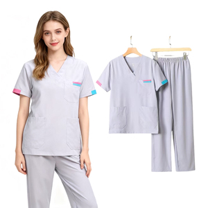 Ensemble de blouses médicales Jogger en tissu polyester 165 GSM, uniformes d'infirmière d'hôpital, vêtements confortables et extensibles - Product Image 5