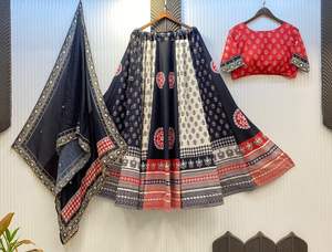 Rayonne pure de qualité supérieure Lehenga Choli avec miroir réel lourd Duptta pour Navaratri spécial vêtements ethniques les plus vendus femmes fille - Product Image 4