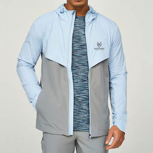 Outdoor Mens Windbreaker <b>Jacket</b> With High Collar And Elastic Waistband <b>Packable</b> Windbreaker <b>Jacket</b> For Men - Product Image 4