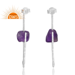 QBest diseño 925 plata esterlina amatista Natural piedra preciosa colgante pendiente diseño personalizado joyería para mujer regalo para ella - Product Image 2