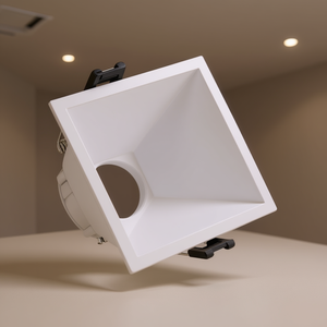 Anneau de downlight carré blanc dichroïque en PC, élégant, avec un design carré unique - Product Image 3