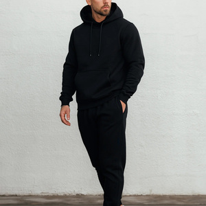 Ensemble de survêtement pour homme personnalisé, style streetwear hiver, à capuche, délavé à l'acide, couleur unie, pour la distribution en gros - Product Image 4