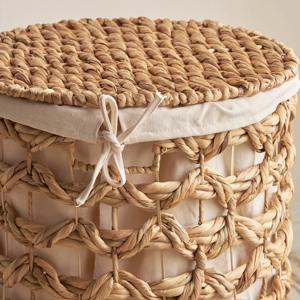 Round <b>woven</b> water hyacinth <b>basket</b> with lid Handmade Storage <b>Basket</b> Wholesale eco-friendly Made in Vietnam - Product Image 4