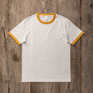 Custom <b>Blank</b> T Shirt for Men Cotton Polyester Heavy <b>Weight</b> Ringer T-shirt Ringer Sleeve Round Neck Casual Wear Color Block - Product Image 3
