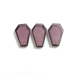 Piedras en forma de ataúd de cuarzo amatista, 18x11mm, gemas sueltas, fabricante de corte elegante, Exportación de la India - Product Image 3