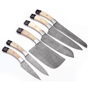 ชุดมีดเชฟเหล็กดามัสกัสปลอมแปลงด้วยมือออกแบบได้ตามต้องการใบมีดคมสำหรับใช้ในครัวใช้ในทุกวัน - Product Image 5