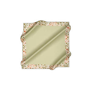 Vintage <b>Silk</b> Square Scarf-Light <b>Green</b> Floral 100% <b>Silk</b> for Spring & Summer - Product Image 1