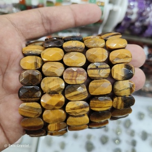 สร้อยข้อมือหลายเหลี่ยมเพชรพลอยทรงวงรีสร้อยข้อมือเพชรทรงวงรีสร้อยข้อมือยืดหยุ่นยืดหยุ่นได้ - Product Image 1