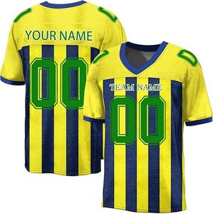 Camiseta de fútbol americano de poliéster de gran tamaño personalizada transpirable con mangas cortas logotipo impreso de talla grande logotipo personalizado barato Color - Product Image 4