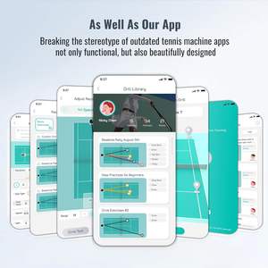 Nouvelle machine à balles de tennis, application et télécommande, exercices personnalisés, capacité de 150 balles, vitesse maximale de 80 mph, 8+ heures d'autonomie, double moteur - Product Image 2