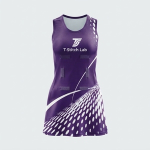 Uniforme de netball pour femmes, prix raisonnable, couleurs unies, haute qualité, respirant, sans manches, évacuation de l'humidité - Product Image 2