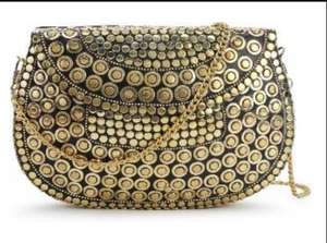Clutch <b>Gold</b> Mop Brass Embellished Resin Clutches Acrylic <b>Bag</b> Women Sling <b>Bag</b> Bridal Handbags - Product Image 2