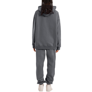 Conjunto de Sudadera con Capucha y Pantalones Deportivos Extra Grandes de Felpa de Algodón para Mujer, de Alta Calidad, Personalizados por el Fabricante - Product Image 6
