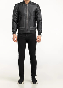 แจ็กเก็ตมีซิปสำหรับผู้ชายหนังแท้มีฮู้ดเสื้อแจ็กเก็ตแฟชั่นดีไซน์ทันสมัยสำหรับฤดูหนาวสินค้ามาใหม่2025 - Product Image 3